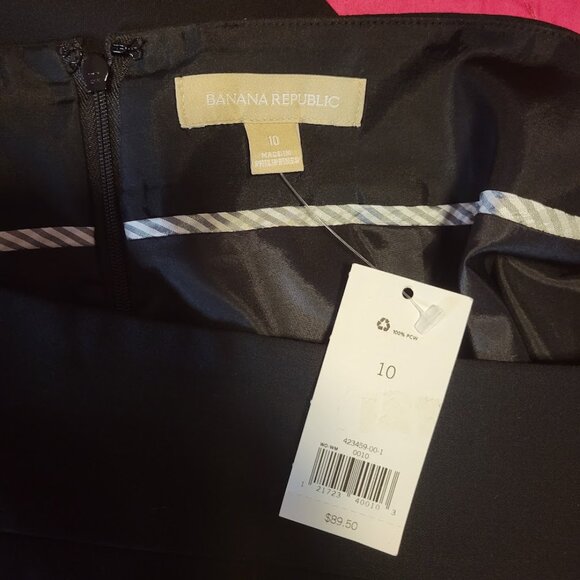 Banana Republic Wool Blend Pencil Skirt NWT Size 10 Black Lined Office Classic - Picture 4 of 6
